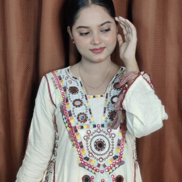 Cotton Embroidery worked-2pieces